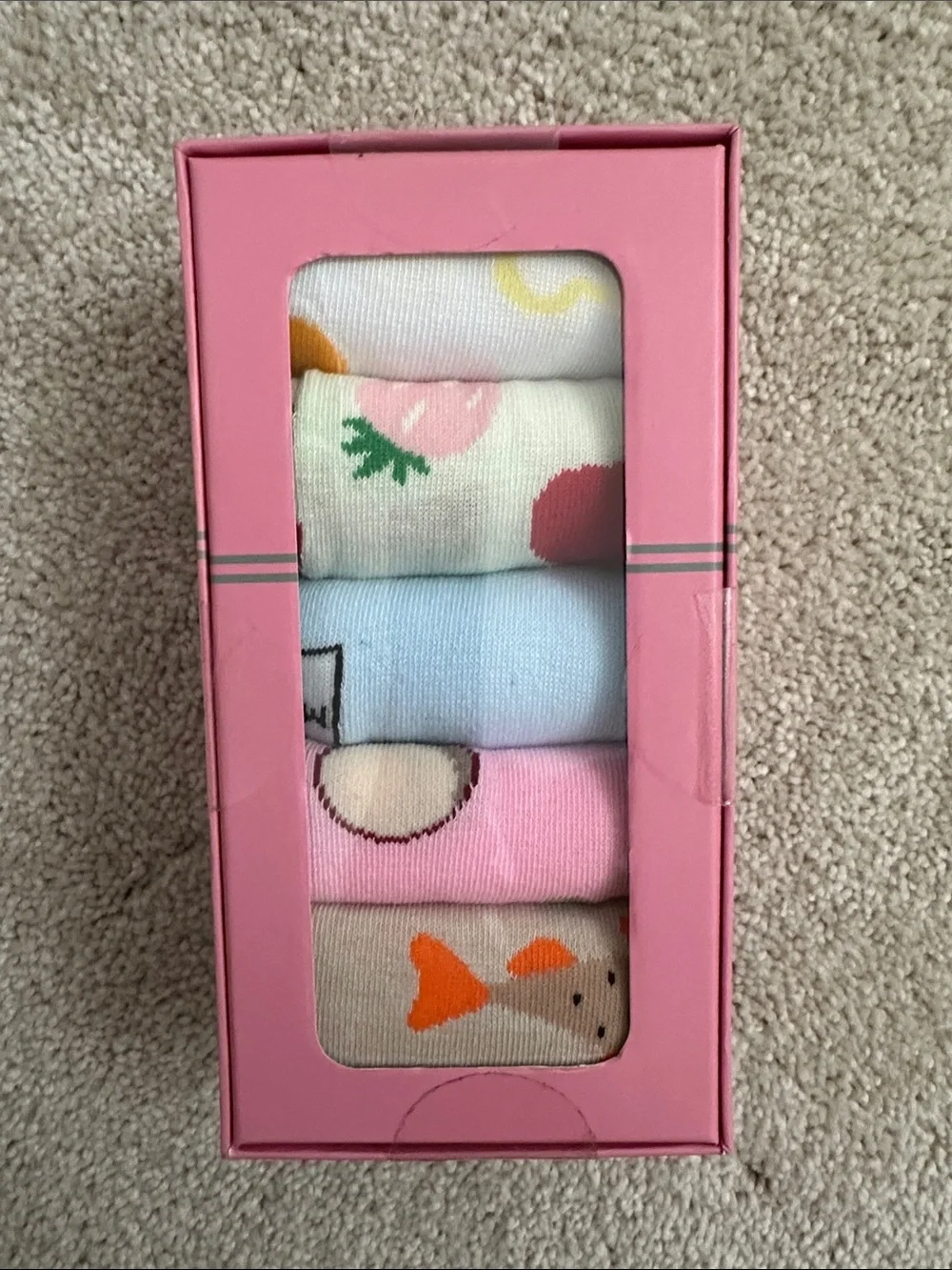 Girls Pink and Pastel Multi Pack Crew Socks